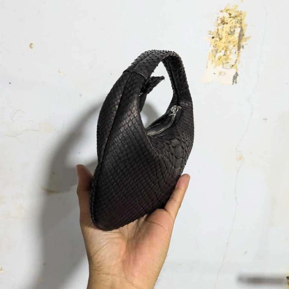 Custom made black python mini bag - image 2